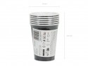 6 Gobelets en papier - noir - 250ml
