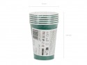 6 Gobelets en papier - vert foncé - 250ml