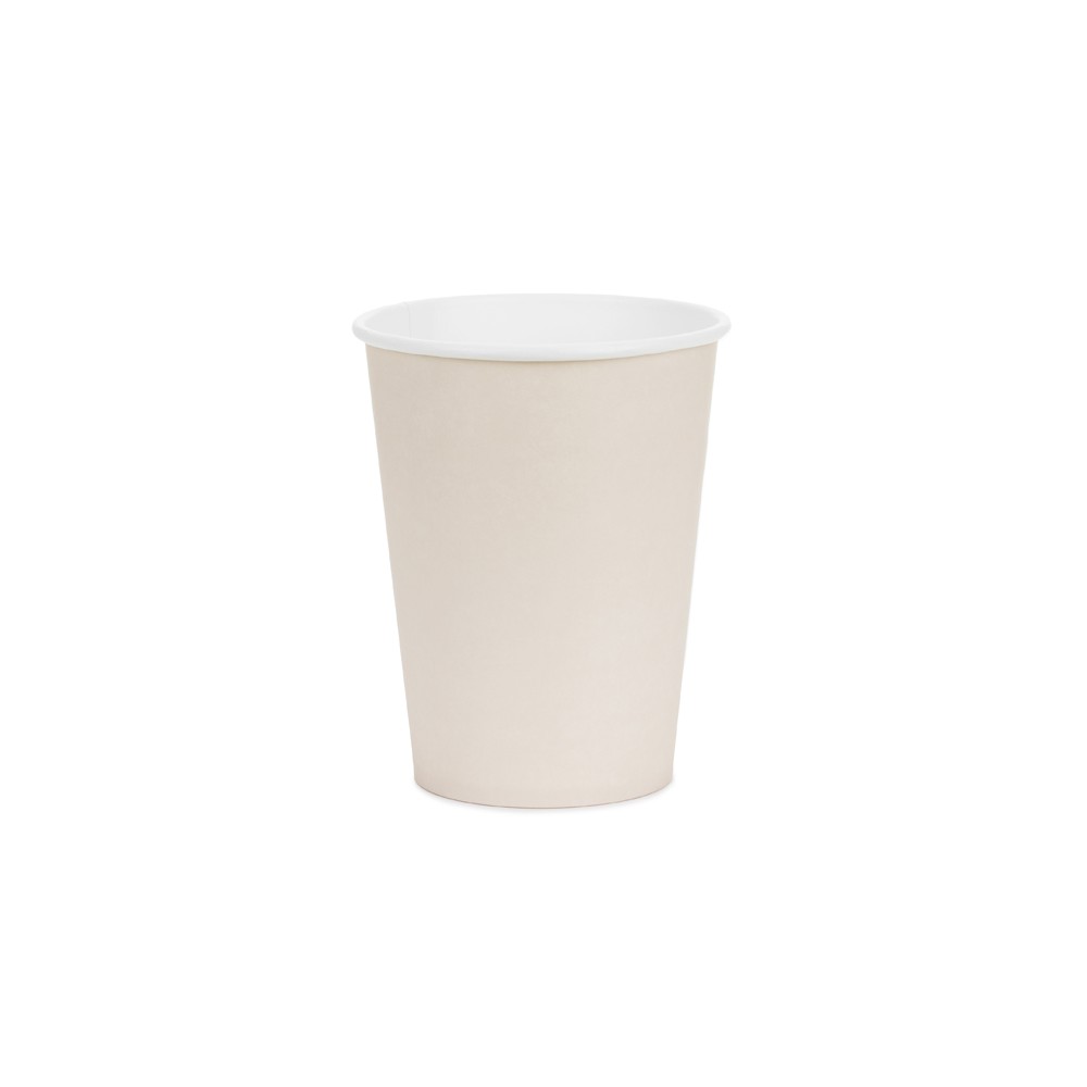 6 Gobelets en papier - beige - 250ml