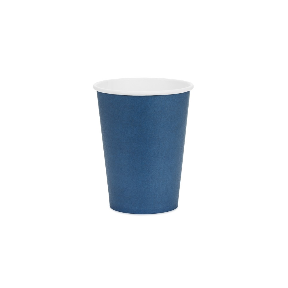 6 Gobelets en papier - bleu foncé - 250ml
