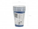 6 Gobelets en papier - bleu foncé - 250ml