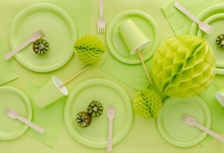 6 Gobelets en papier - vert...