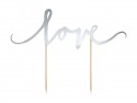 Cake topper de gâteau Lovee - argent
