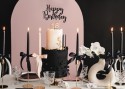 Cake topper HAPPY BIRTHDAY papier noir