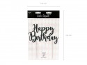 Cake topper HAPPY BIRTHDAY papier noir