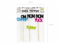 6 Cake toppers Monstres - Bulles de parole