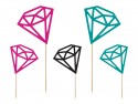 5 Cake toppers diamantés