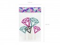 5 Cake toppers diamantés