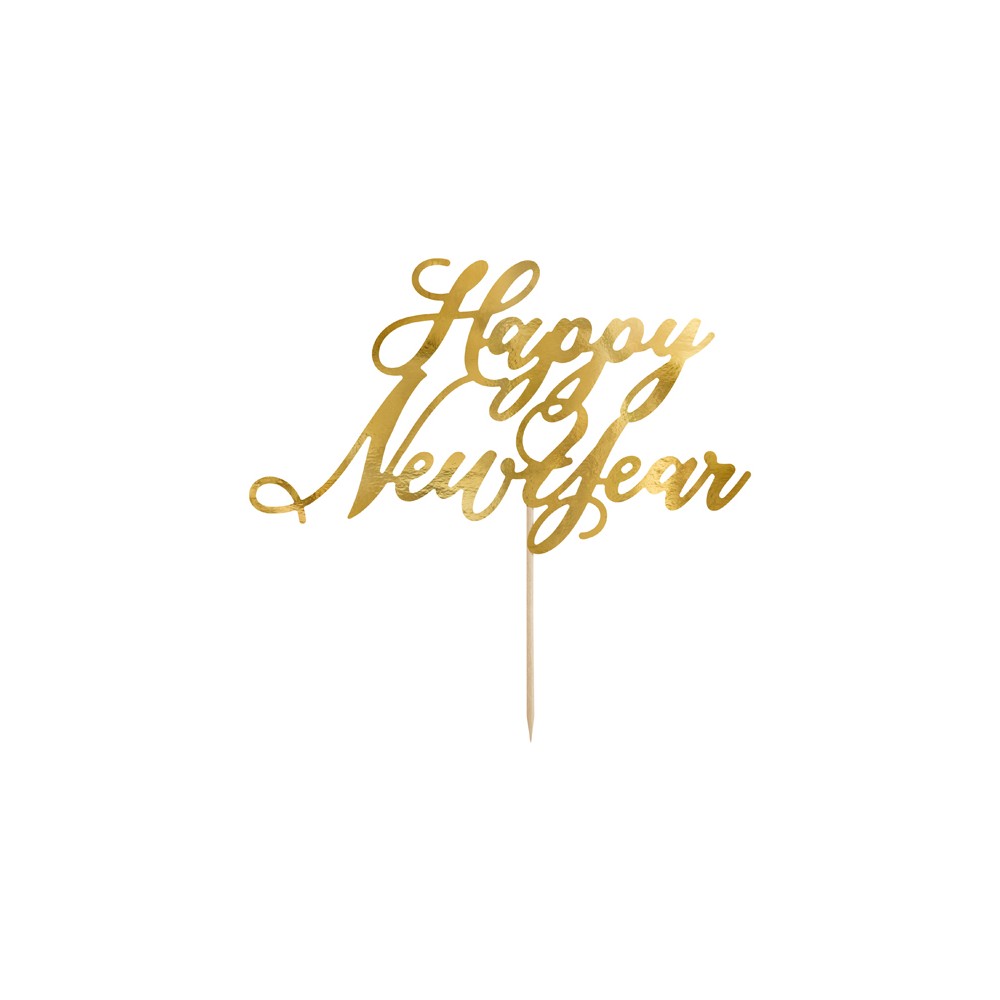 Décoration de gâteau ''Happy New Year'' - or