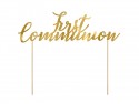 Décorations de gâteau de première communion - or