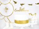Décorations de gâteau de première communion - or