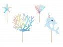 4 Cake toppers Narval