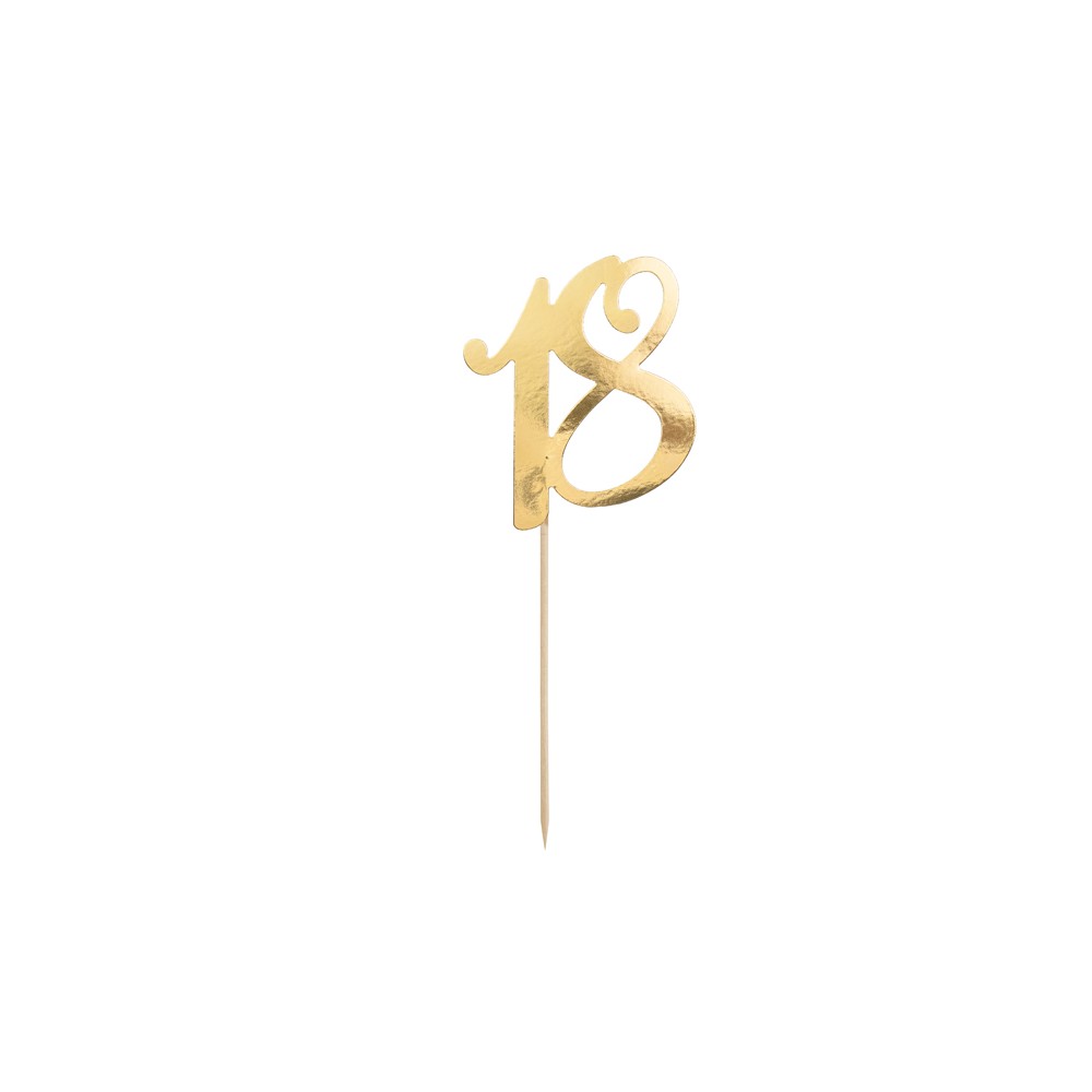 Décorations de gâteaux ''18'' - or