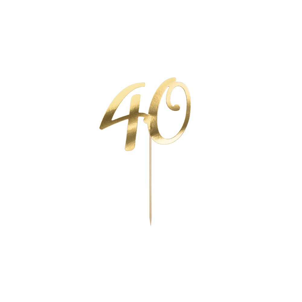 Décorations de gâteaux ''40'' - or