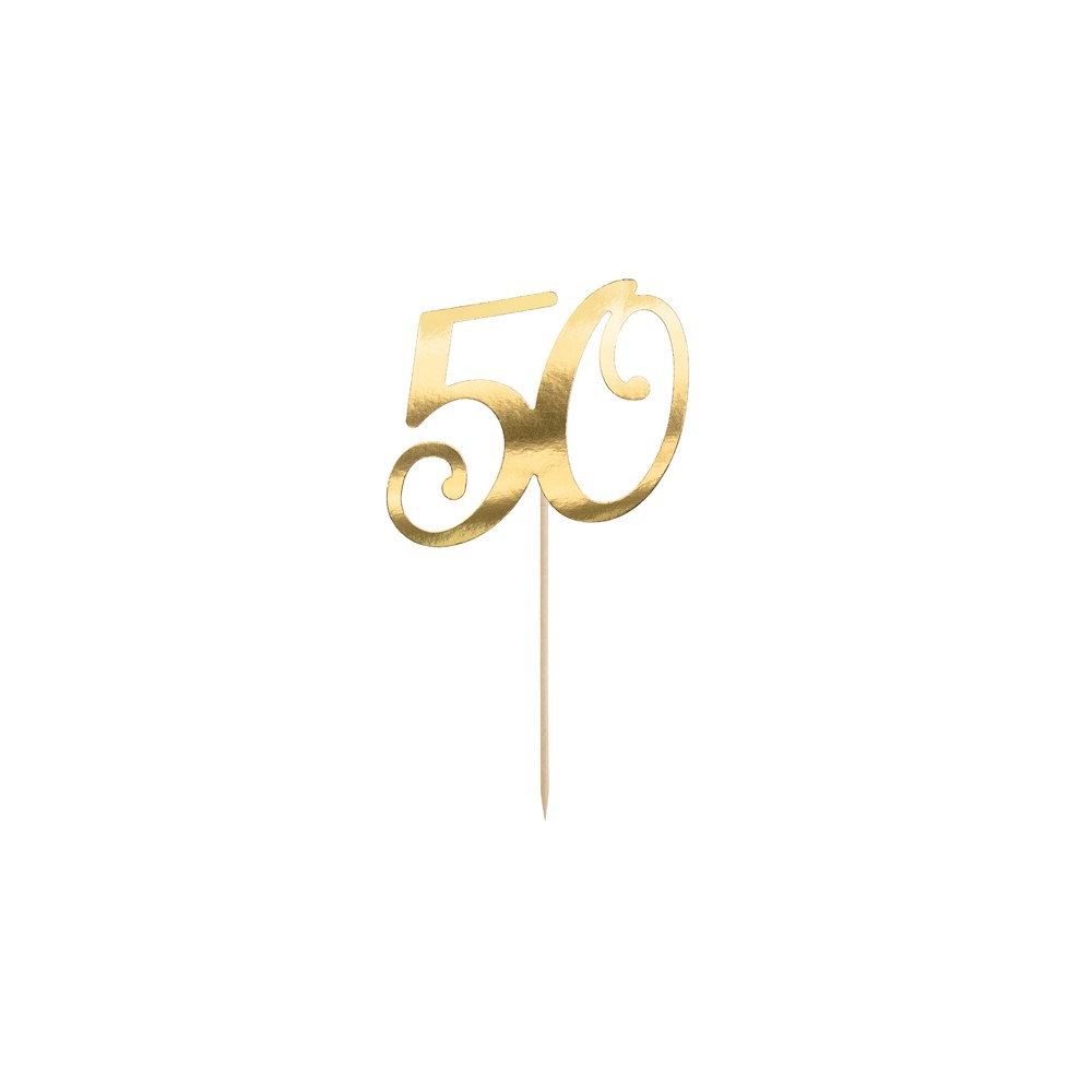 Décorations de gâteaux ''50'' - or