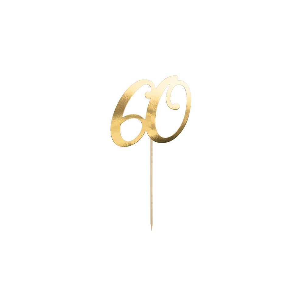 Décorations de gâteaux ''60'' - or