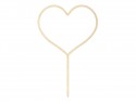 Cake topper en bois coeur