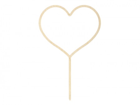 Cake topper en bois coeur