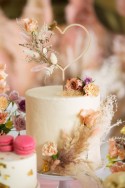 Cake topper en bois coeur