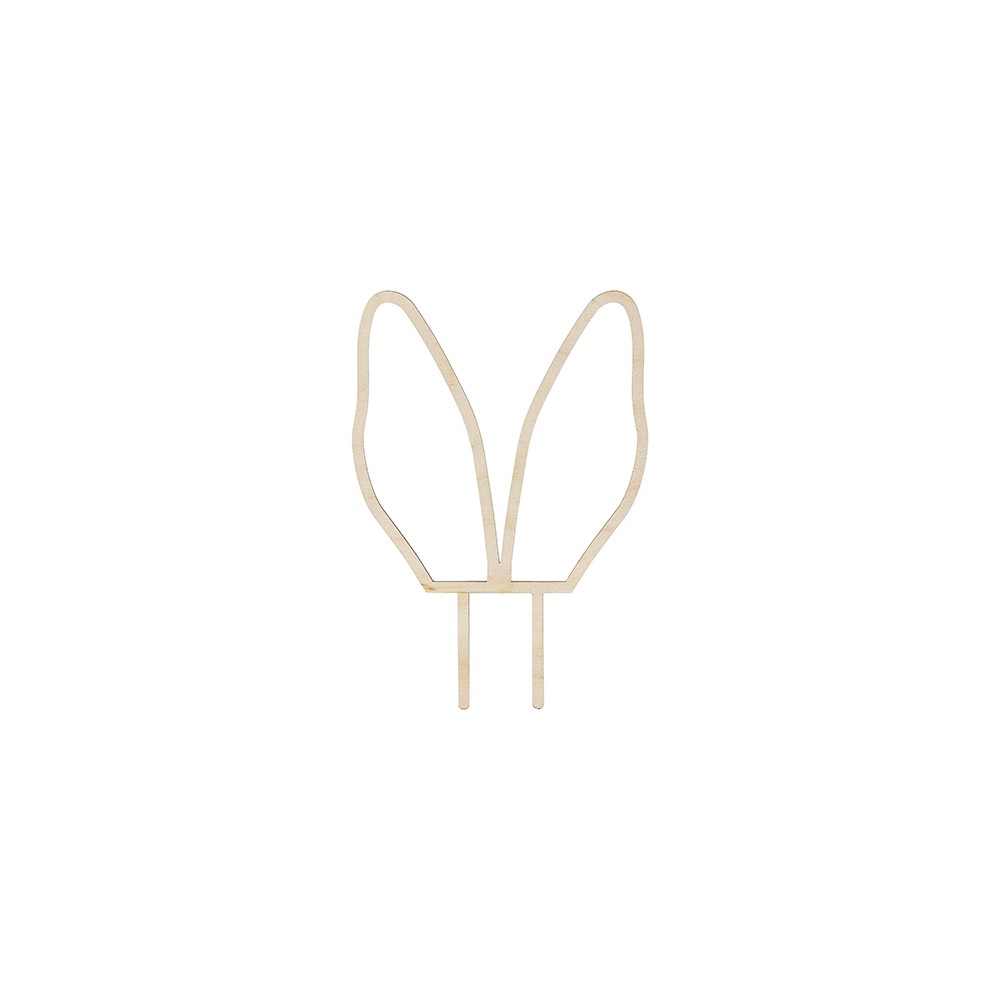 Décoration oreilles de lapin en bois