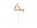 Cake toppers de gâteau Oh baby - or rose