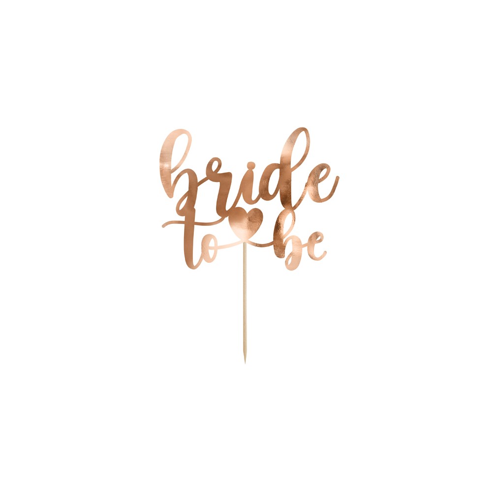 Cake toppers de gâteau ''Bride to be'' - or rose