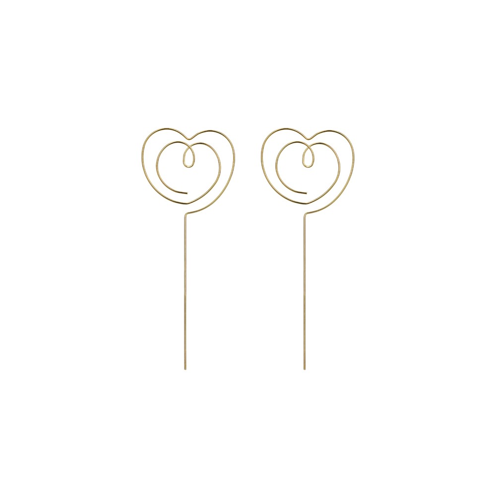 2 Cake toppers - coeur - or