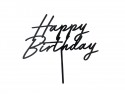 Cake topper acrylique ''Happy Birthday'' - noir