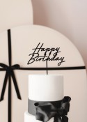 Cake topper acrylique ''Happy Birthday'' - noir
