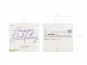 Cake topper acrylique pour gâteau ''Happy Birthday'' - violet