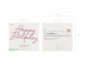 Cake topper acrylique pour gâteau ''Happy Birthday'' - rose clair