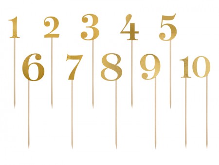 11 Chiffres de table - or