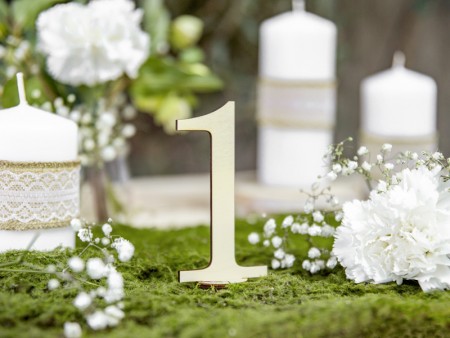 10 Numéros de table en bois