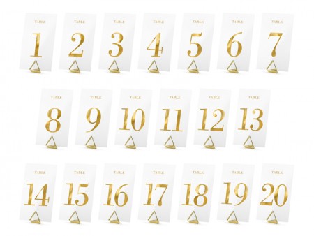 20 Numéros de table...