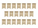 20 Numéros de table en jute