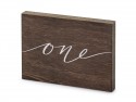 Numéro en bois sur table - ''One'
