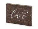 Numéro en bois sur table - ''Two'
