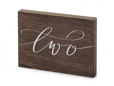 Numéro en bois sur table -...