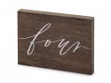 Numéro en bois sur table - ''Four'