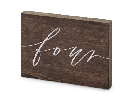 Numéro en bois sur table -...