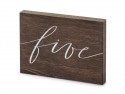 Numéro en bois sur table - ''Five'