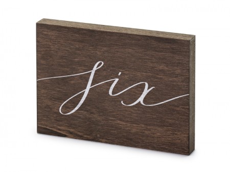 Numéro en bois sur table -...
