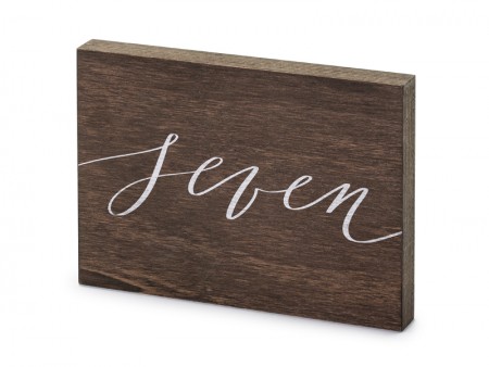 Numéro en bois sur table -...