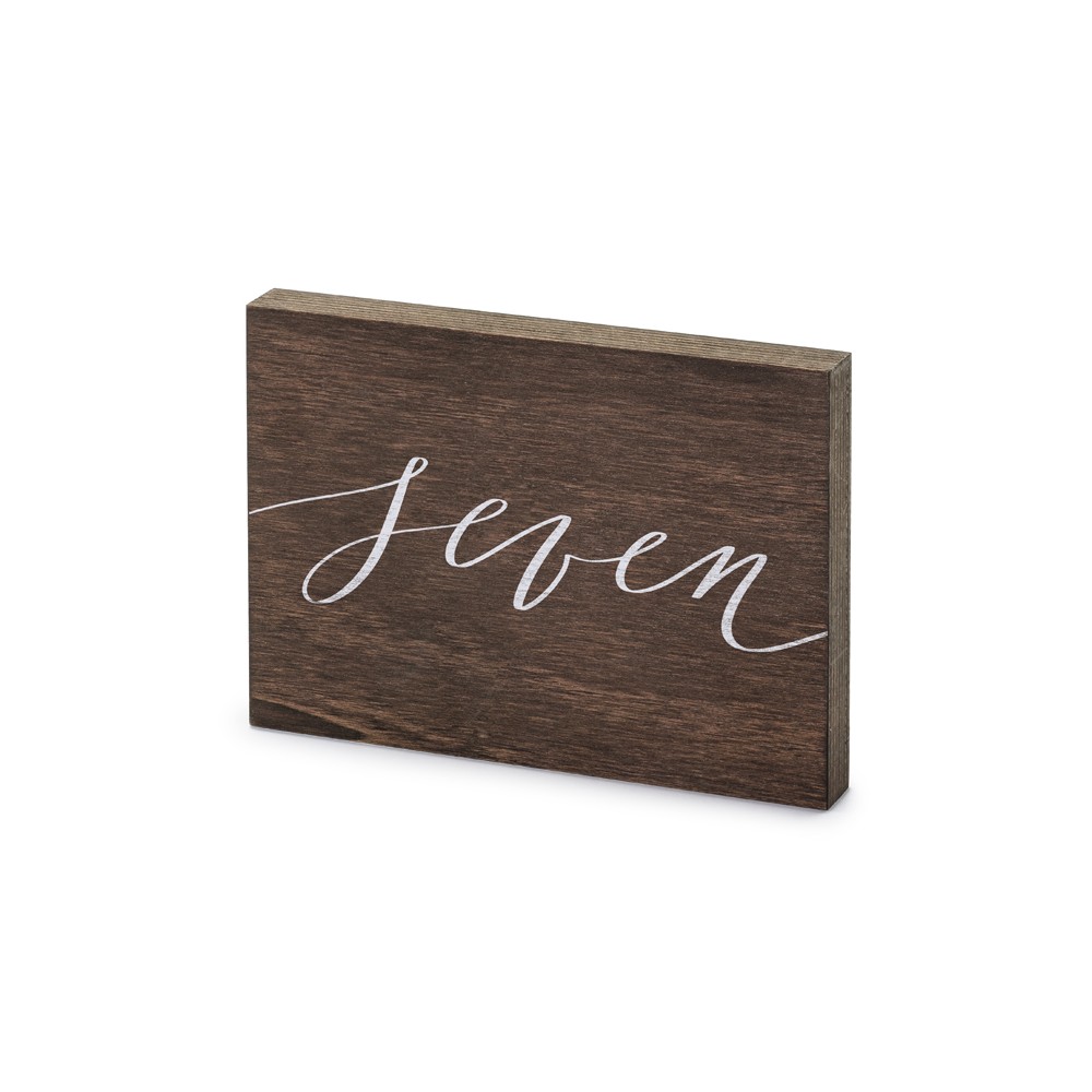 Numéro en bois sur table - ''Seven'