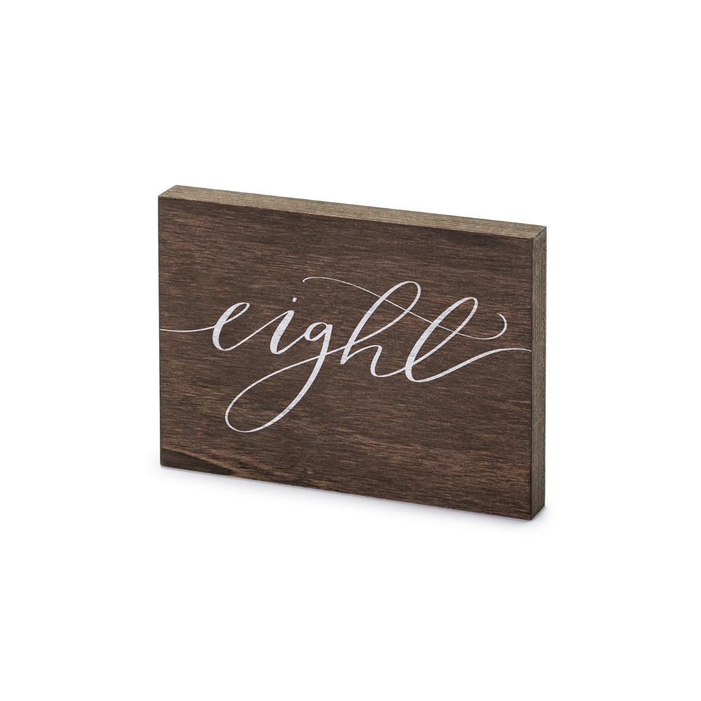 Numéro en bois sur table - ''Eight'