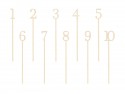 10 Numéros de table en bois