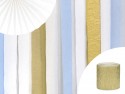 4 rubans papier crépon doré