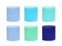 6 Papier crépon 5cm/10m - set de 6 pcs. Mix bleu