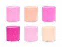 6 Papier crépon 5cm/10m - ensemble de 6 - mix rose