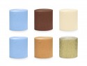 6 Papier crépon 5cm/10m - ensemble de 6 - mix bleu/marron